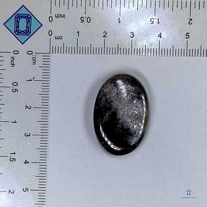 Black Moonstone Oval Cabochons