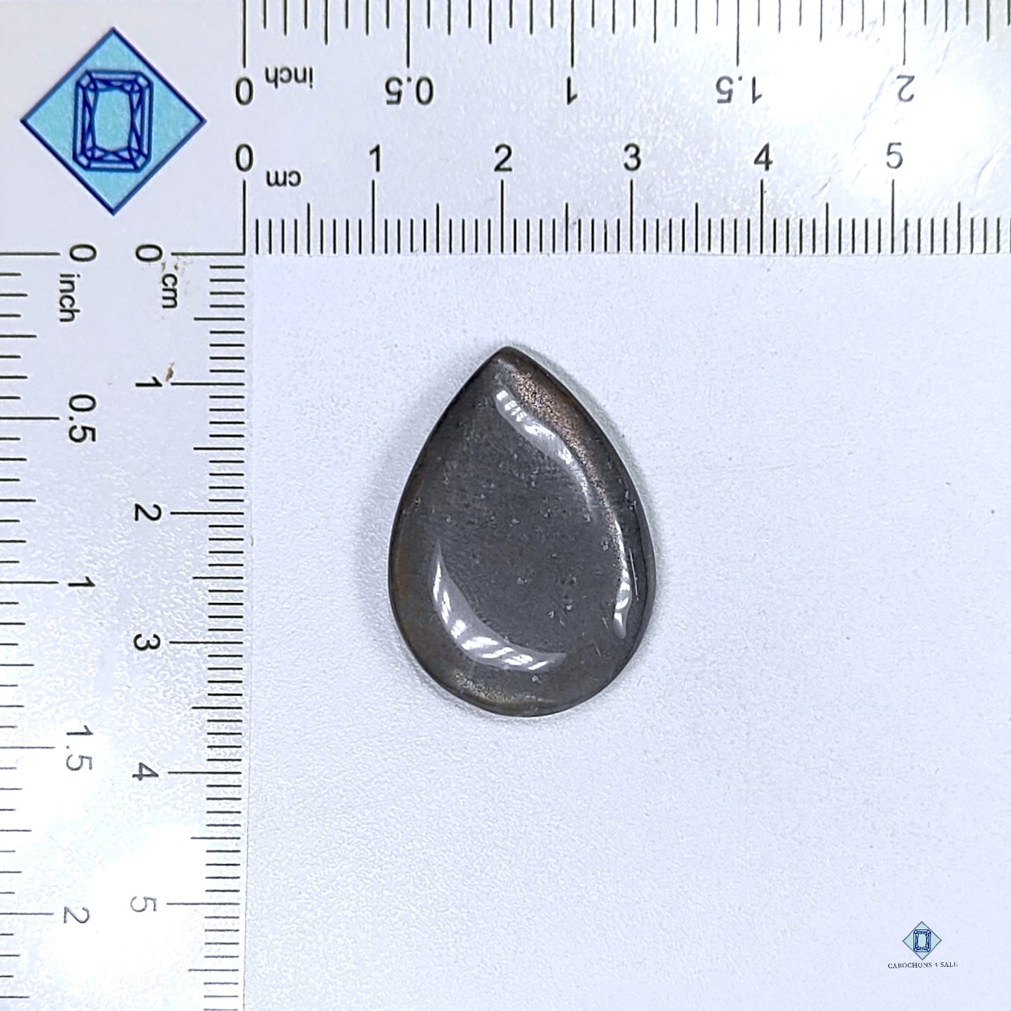 Black Moonstone Pear Cabochons