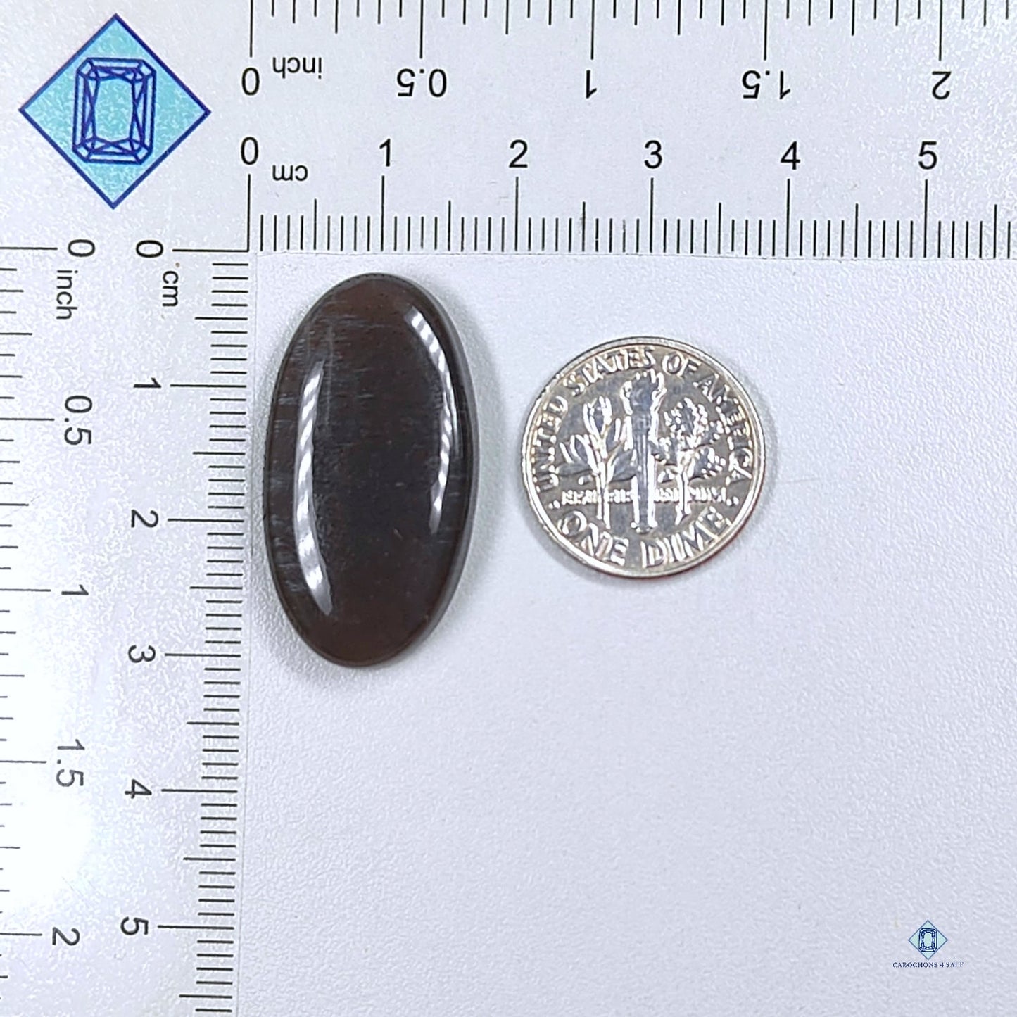 Black Moonstone Oval Cabochons