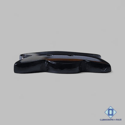 Natural Black Onyx Gemstone  Halloween Carvings 19*14*3mm from Brazil  available for sale