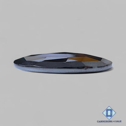 Natural Black Onyx Gemstone  Oval Rose Cut 35*23*5mm from Brazil available for sale