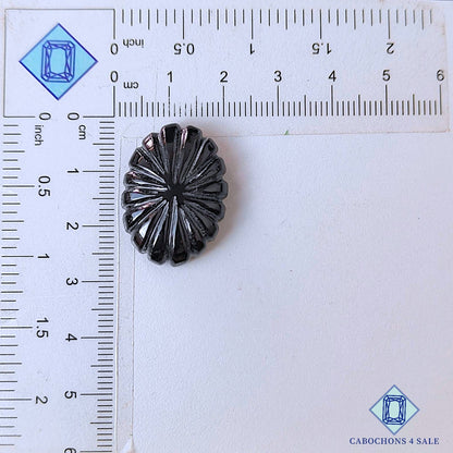 Natural Black Onyx Gemstone  Oval Carvings 25*19*7mm from Brazil available for sale