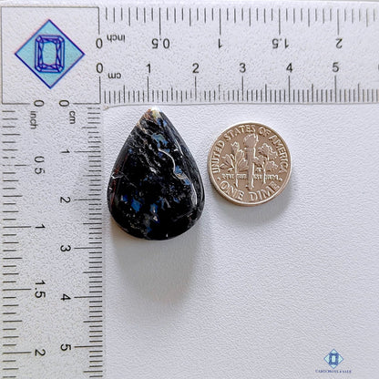 Black Onyx Pear Cabochons