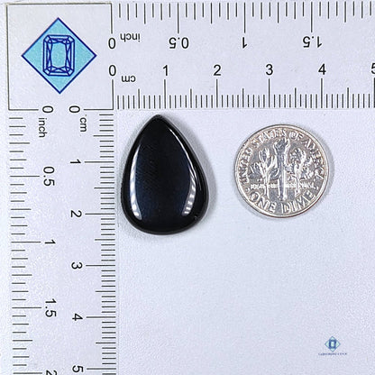 Black Onyx Pear Cabochons