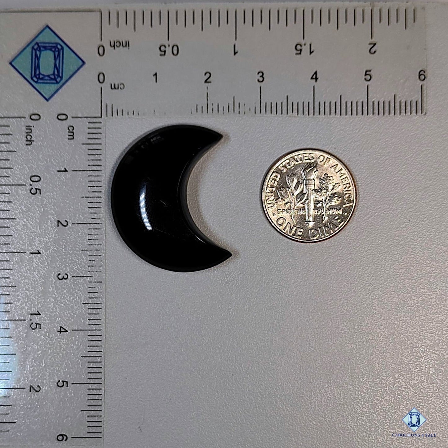 Black Onyx Crescent Carvings