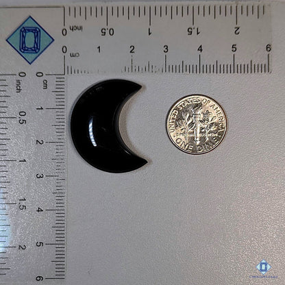 Black Onyx Crescent Carvings