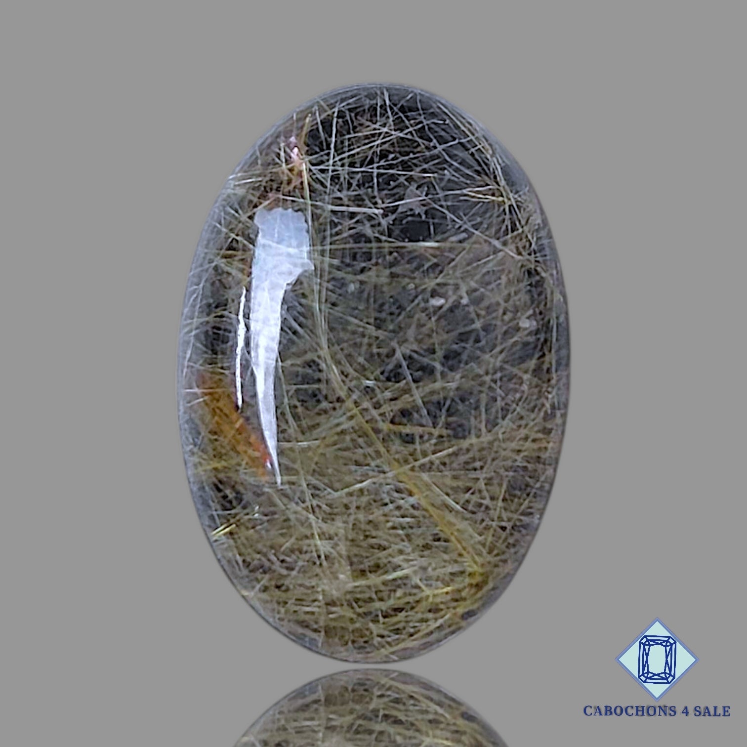 Black Onyx Rutile Quartz Doublet