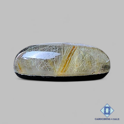 Black Onyx + Rutile Quartz Doublet Gemstone  Oval Doublets 19*13*7mm available for sale