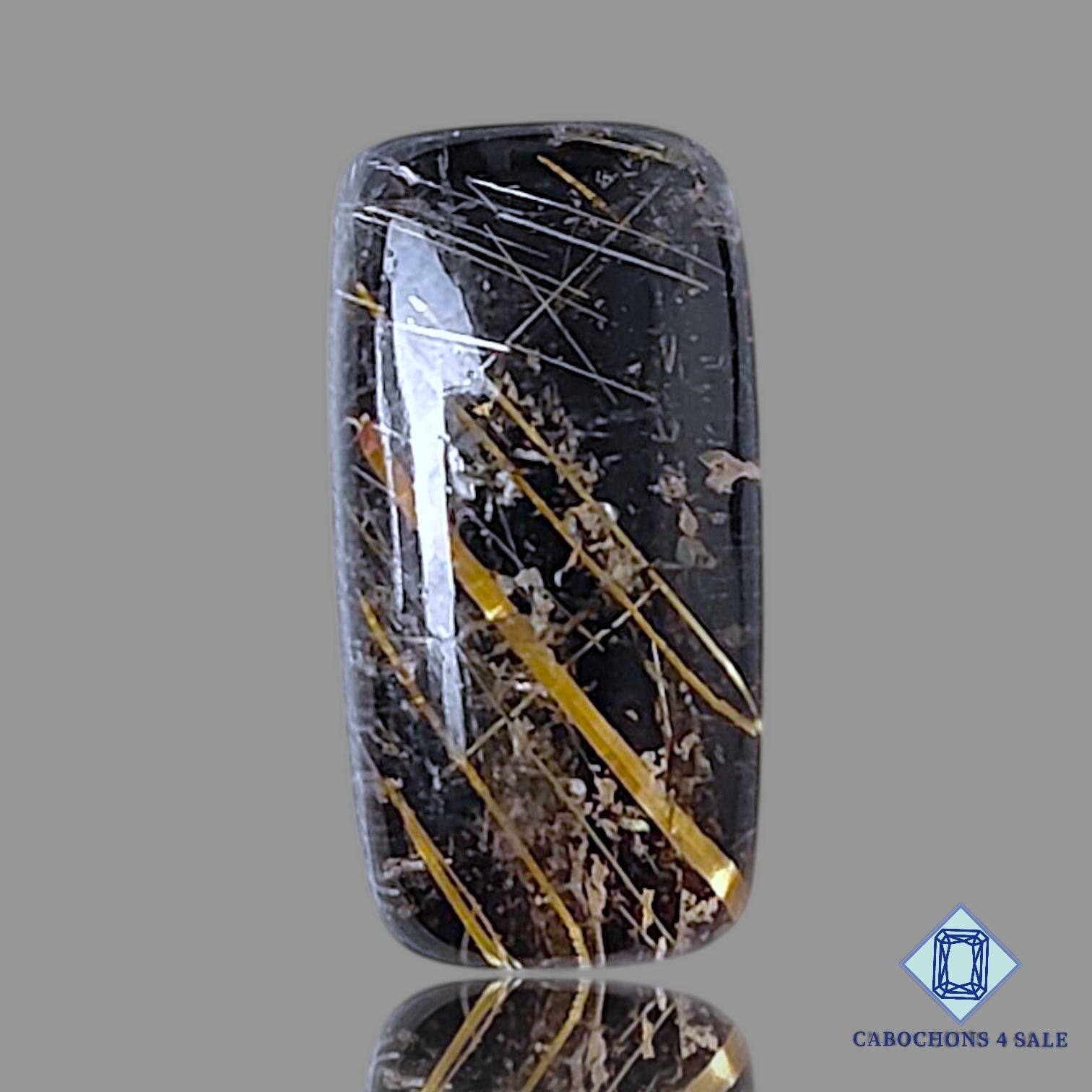 Black Onyx Rutile Quartz Doublet