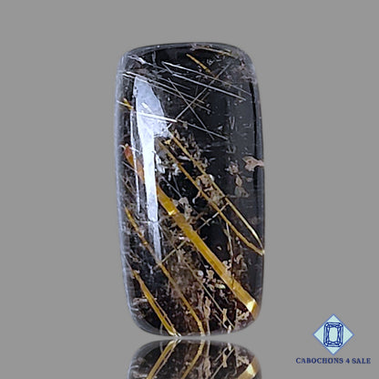 Black Onyx Rutile Quartz Doublet