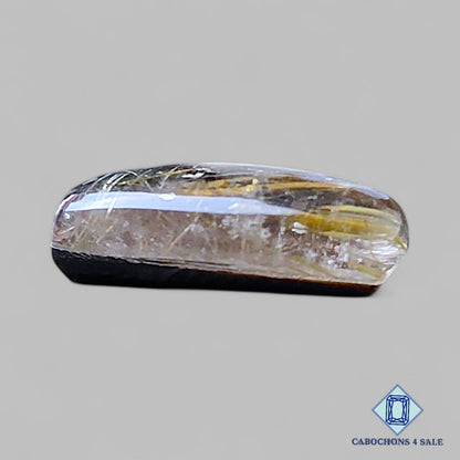 Black Onyx + Rutile Quartz Doublet Gemstone  Rectangle Doublets 16*8*5mm available for sale