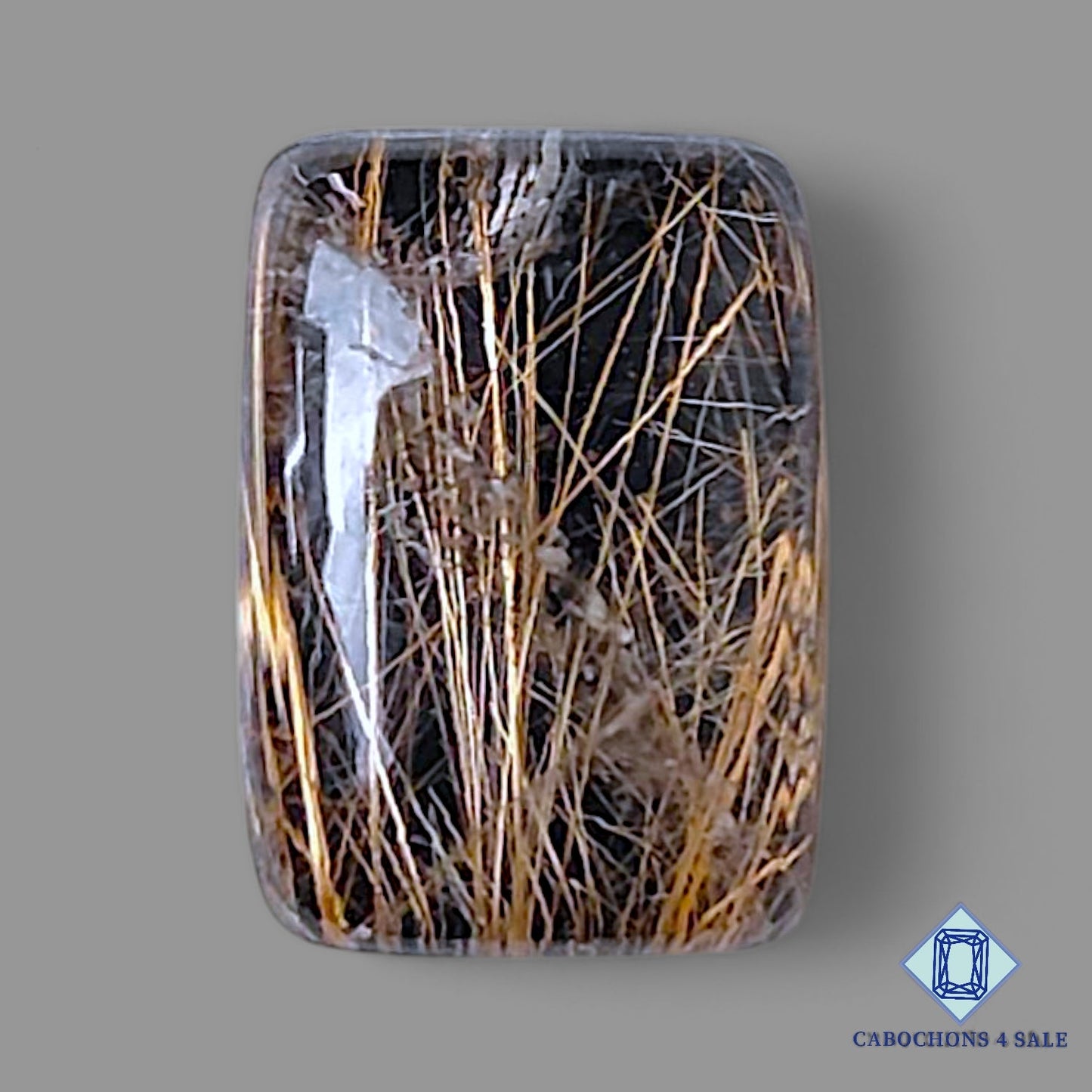 Black Onyx Rutile Quartz Doublet