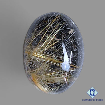 Black Onyx Rutile Quartz Doublet