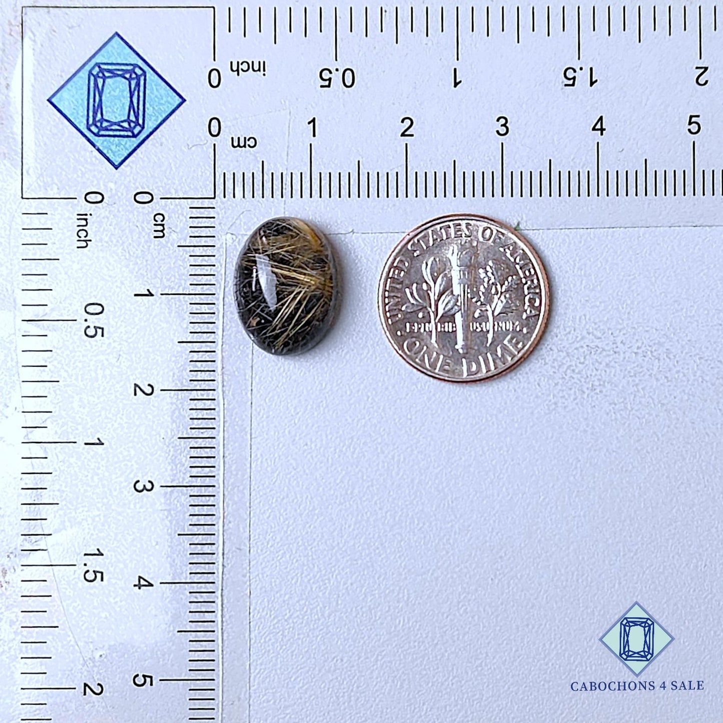 Black Onyx + Rutile Quartz Doublet Gemstone  Oval Doublets 14*11*6mm available for sale