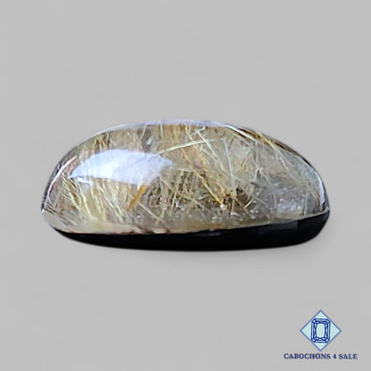 Black Onyx + Rutile Quartz Doublet Gemstone  Oval Doublets 14*11*6mm available for sale