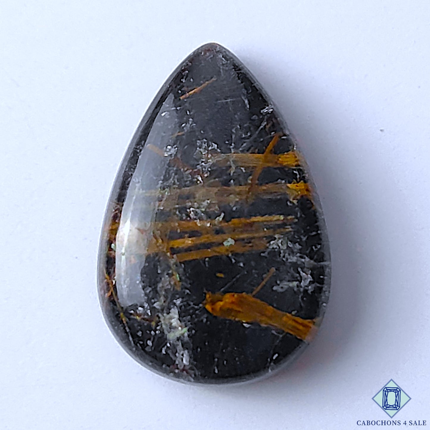 Black Onyx Rutile Quartz Doublets
