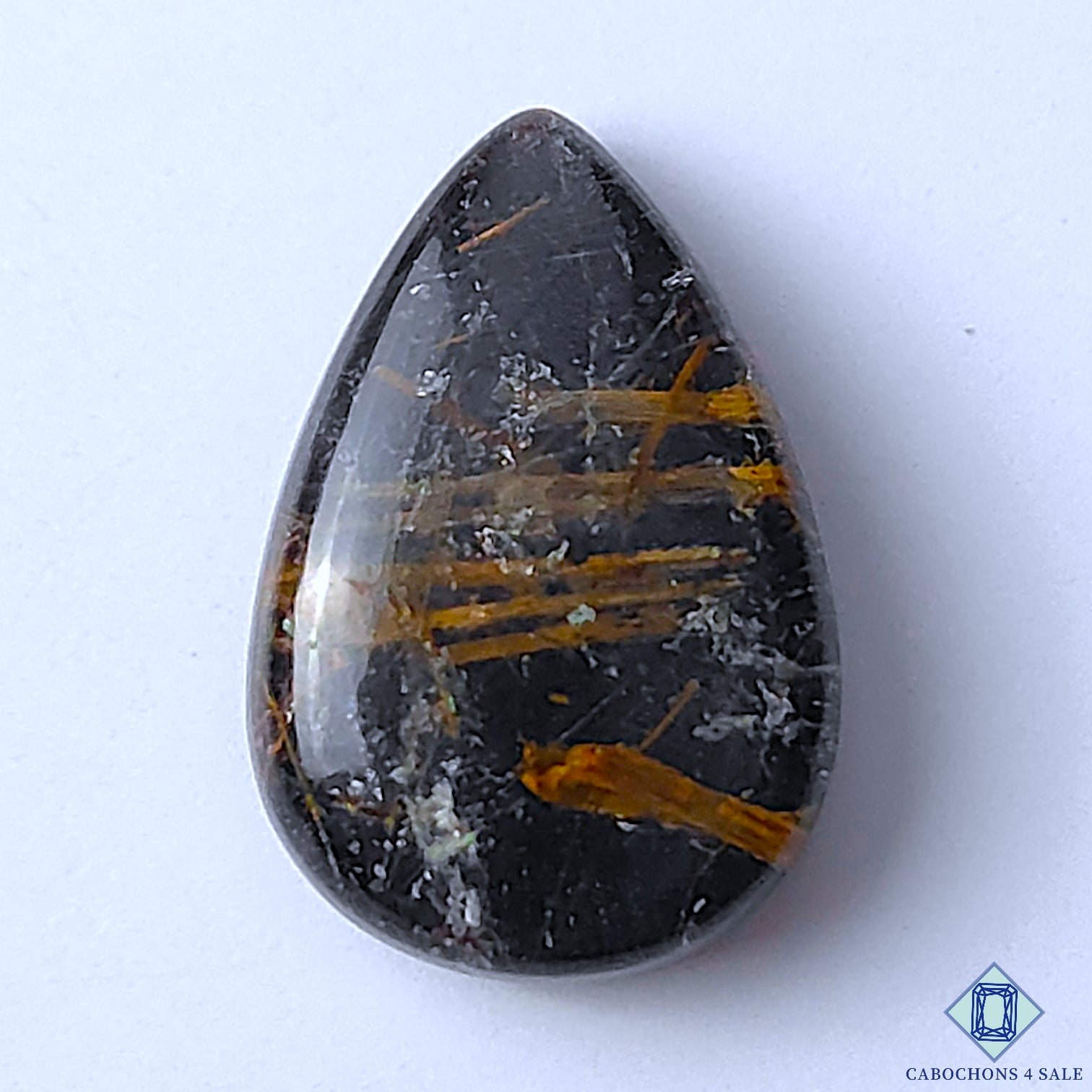 Black Onyx Rutile Quartz Doublets