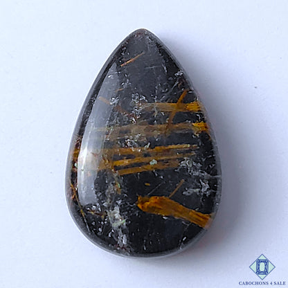 Black Onyx Rutile Quartz Doublets