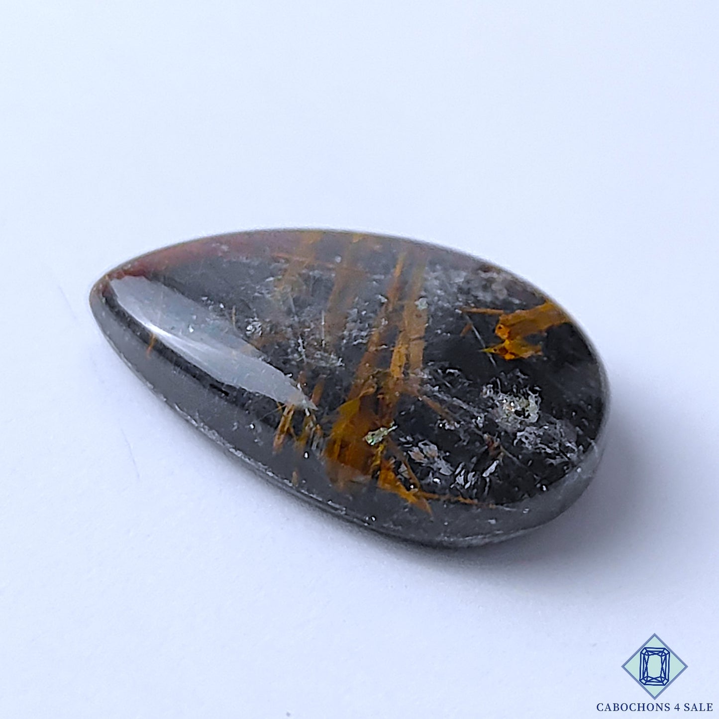 Black Onyx Rutile Quartz Doublets