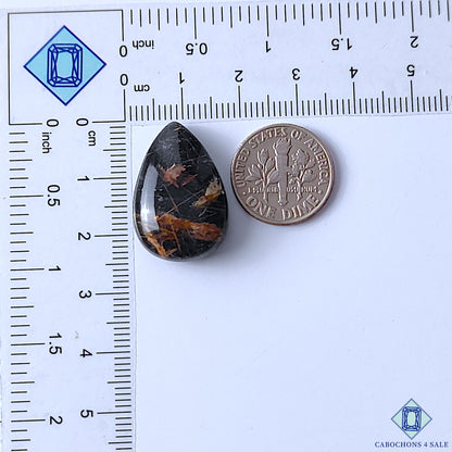Black Onyx Rutile Quartz Doublets