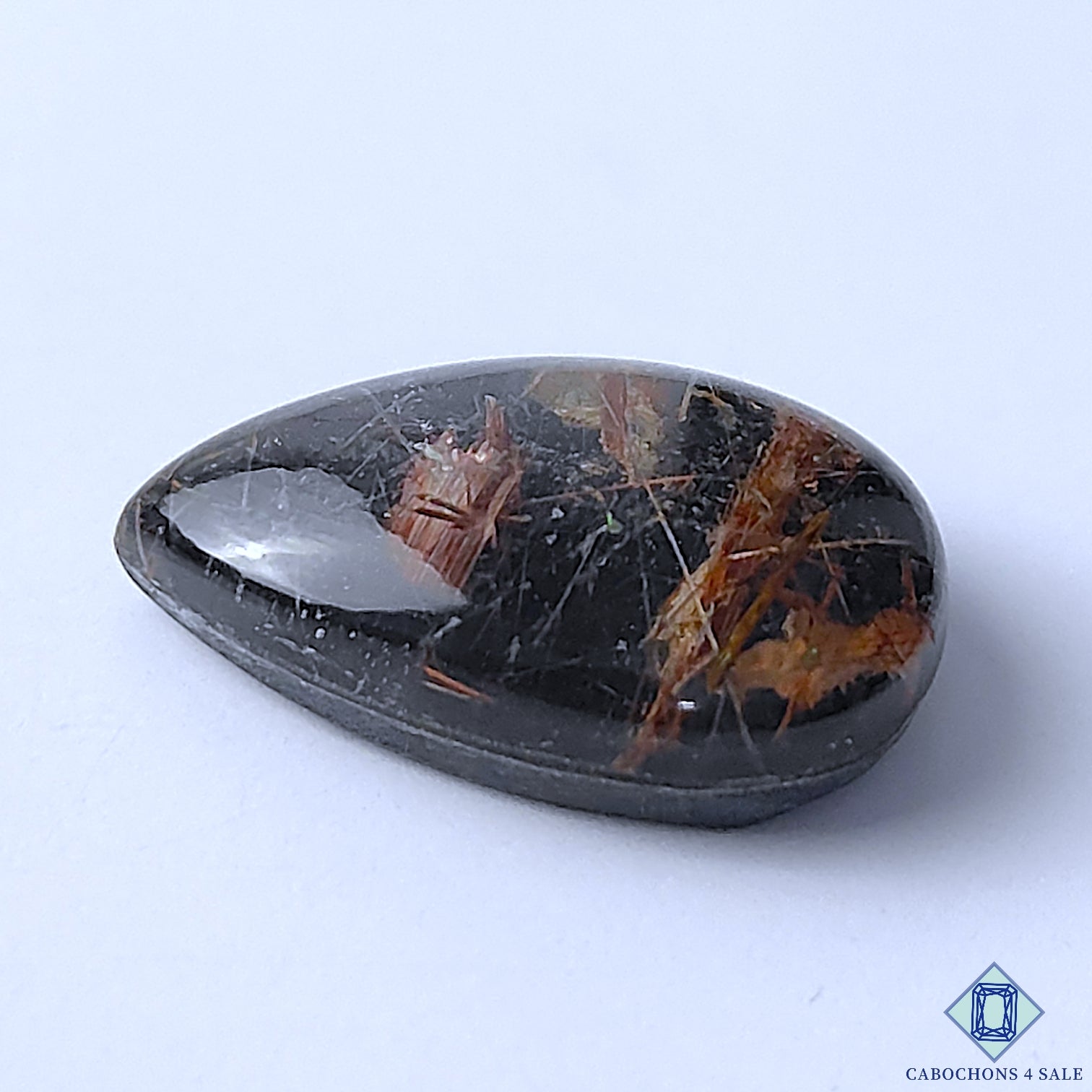 Black Onyx Rutile Quartz Doublets