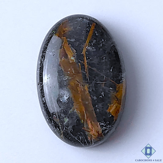 Black Onyx Rutile Quartz Doublets