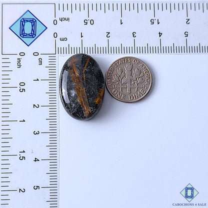 Black Onyx Rutile Quartz Doublets