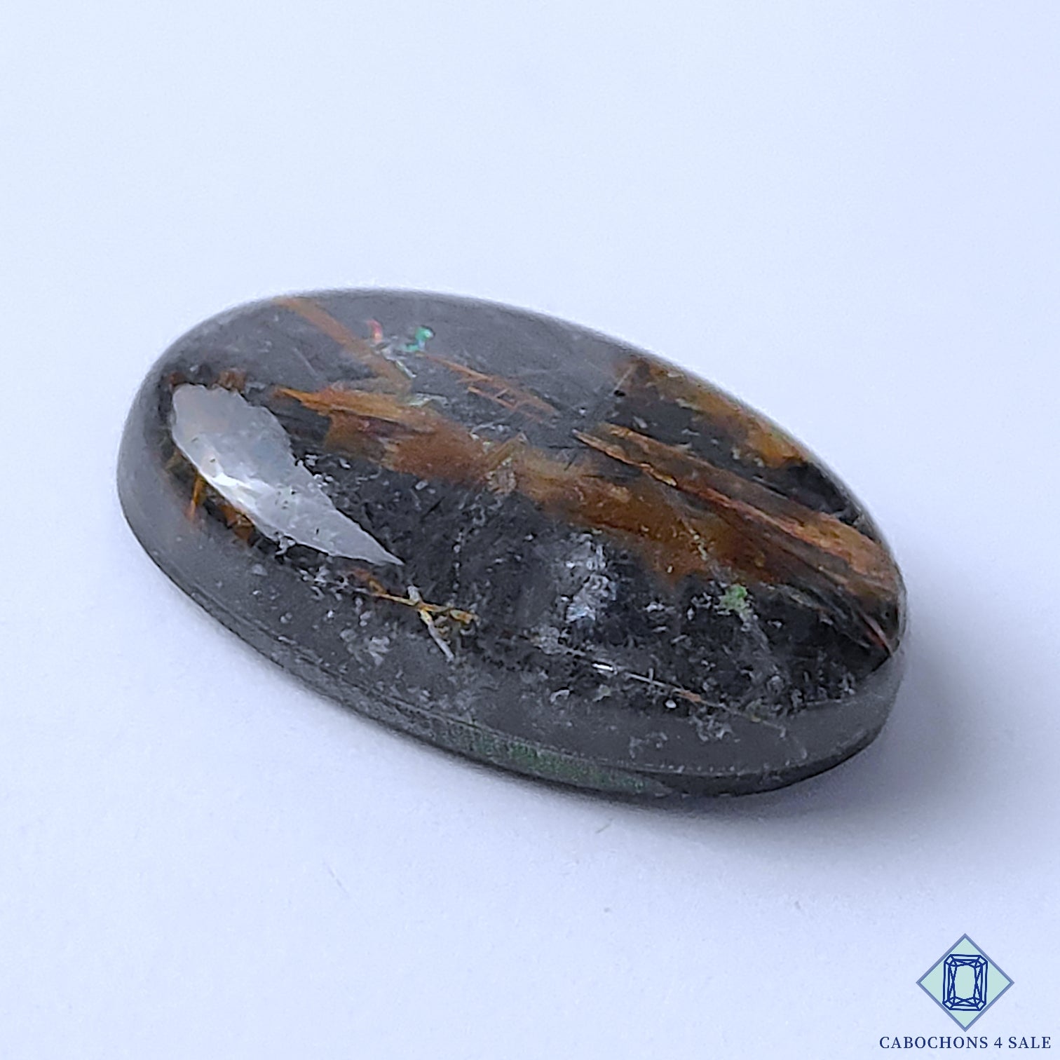 Black Onyx Rutile Quartz Doublets