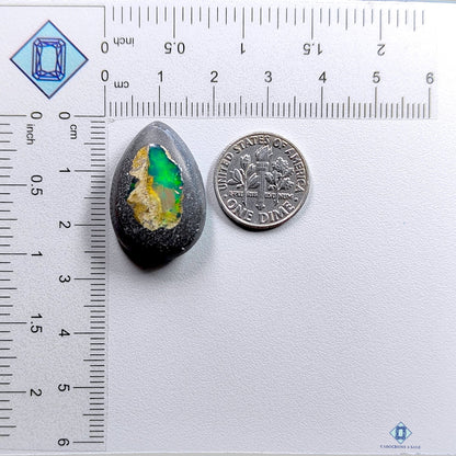 Black Onyx + Aurora Opal enlays Oval Doublets