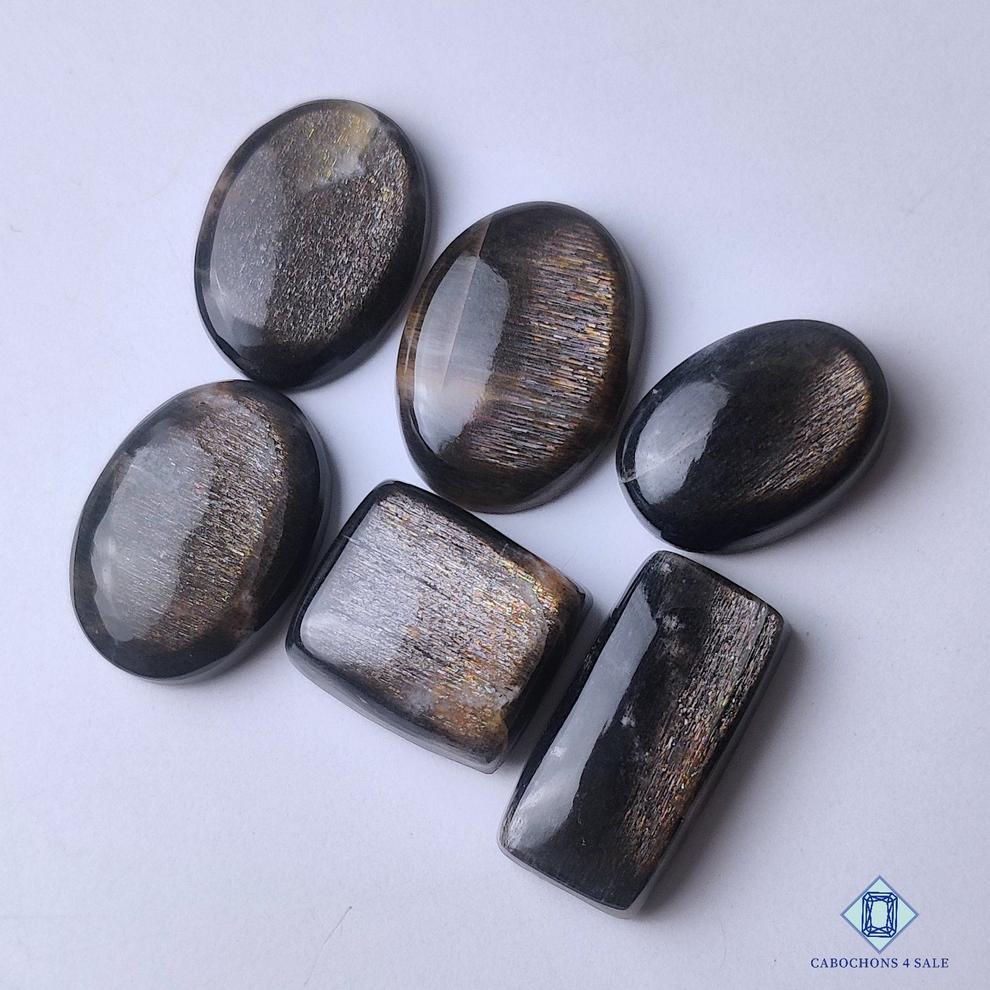 Black Rainbow Lattice Sunstone