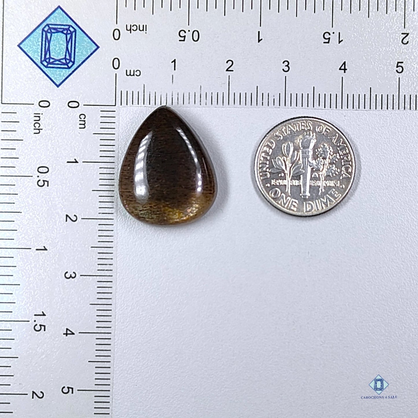 Black Rainbowlattice Sunstone Pear Cabochons