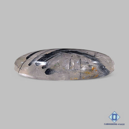Natural Black Rutile Quartz Gemstone Oval Cabochons 27*20*7mm from Brazil available for sale