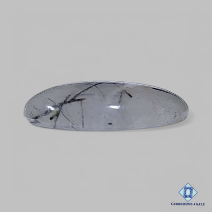 Cabujones ovalados de cuarzo rutilado negro natural de 26 x 18 x 5 mm, de Brasil, disponibles para la venta.