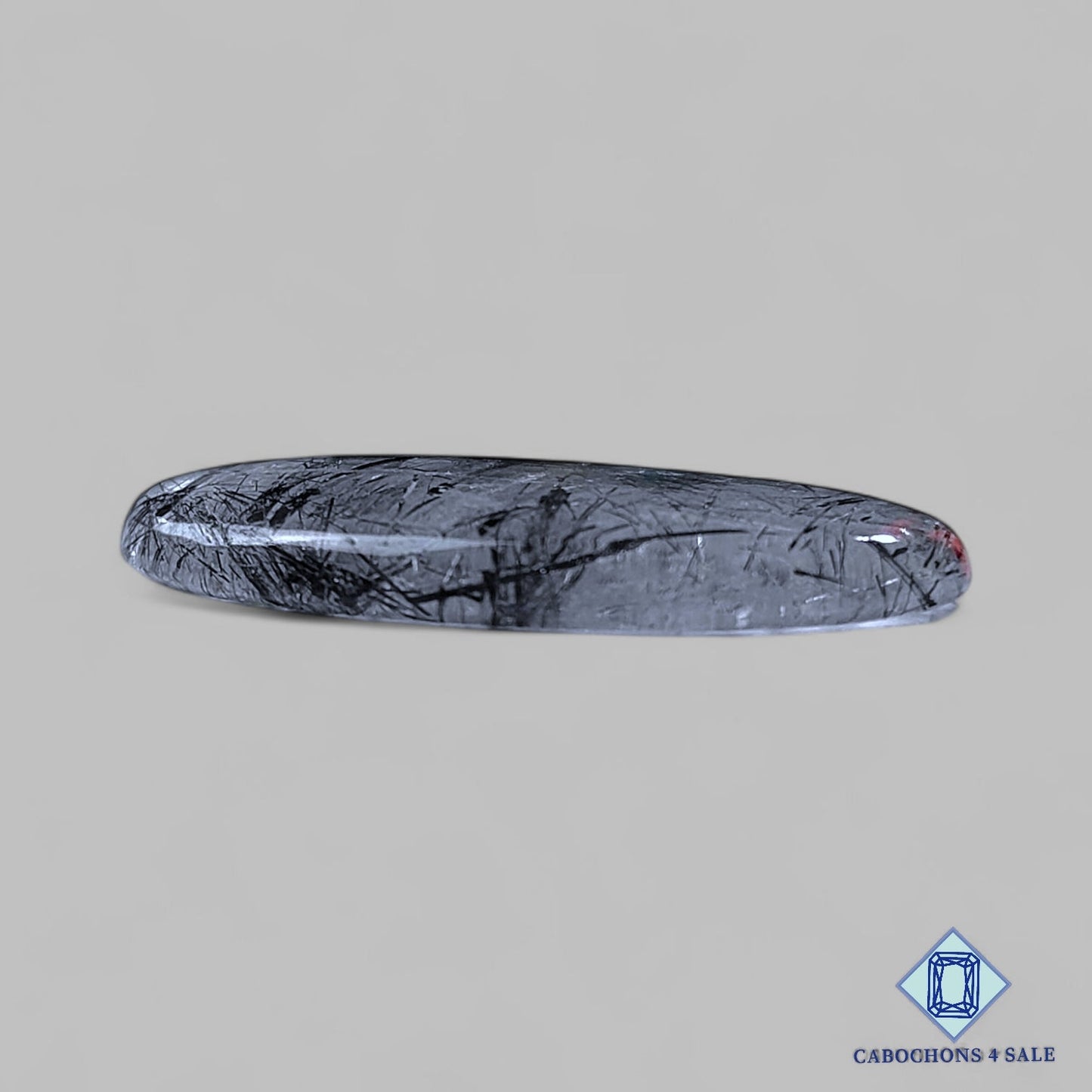 Natural Black Rutile Quartz Gemstone  Oval Cabochons 33*19*4mm from Brazil  available for sale