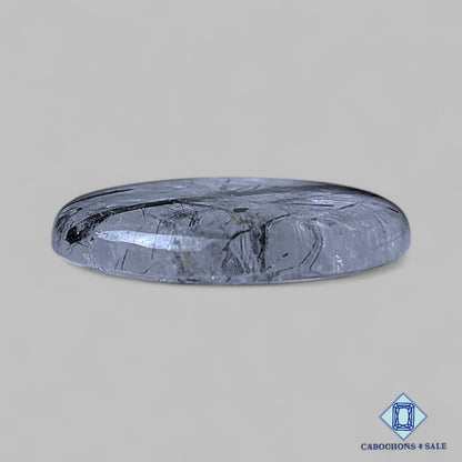 Natural Black Rutile Quartz Gemstone  Round Cabochons 25*4mm from Brazil  available for sale