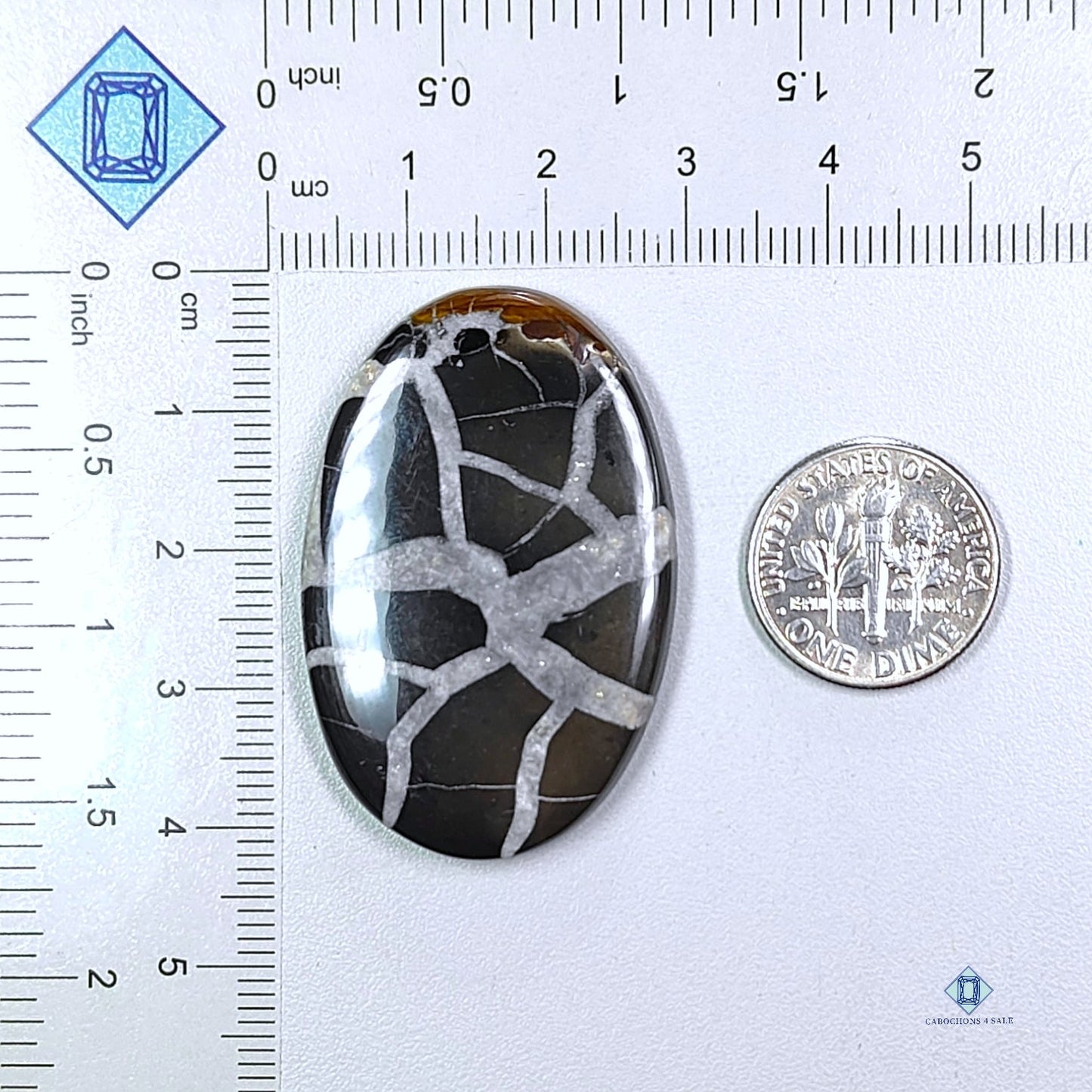 Black Septarian Oval Cabochons