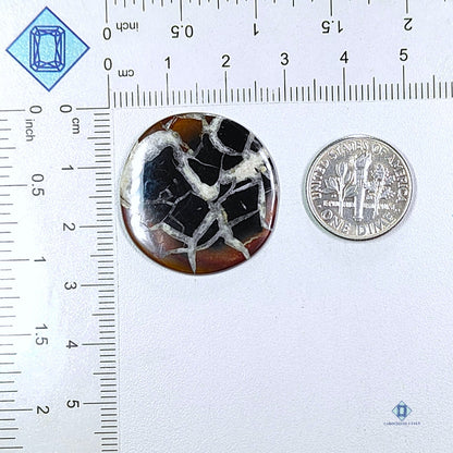 Black Septarian Round Cabochons