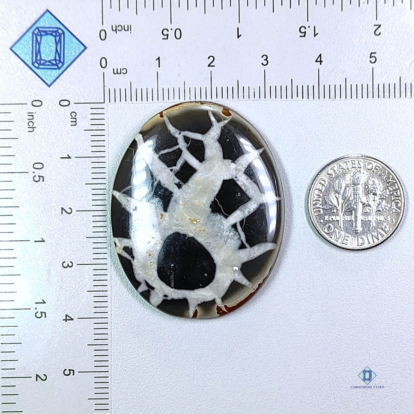 Black Septarian Oval Cabochons