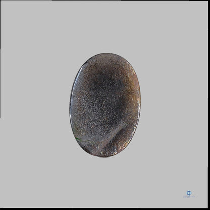 Piedra solar negra ovalada en todos los cortes