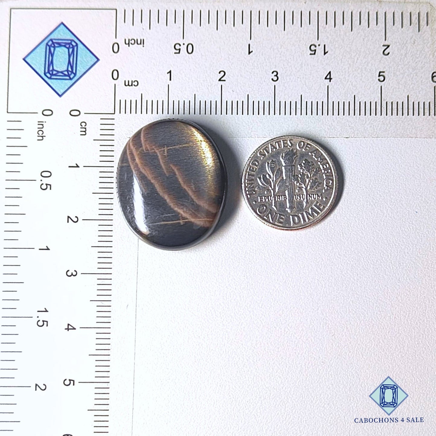 Natural Black Tanzanian Gemstone Oval Cabochons 24*20*7mm from Tanzania available for sale