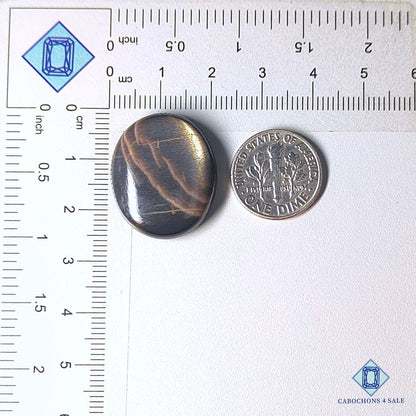 Natural Black Tanzanian Gemstone Oval Cabochons 24*20*7mm from Tanzania available for sale