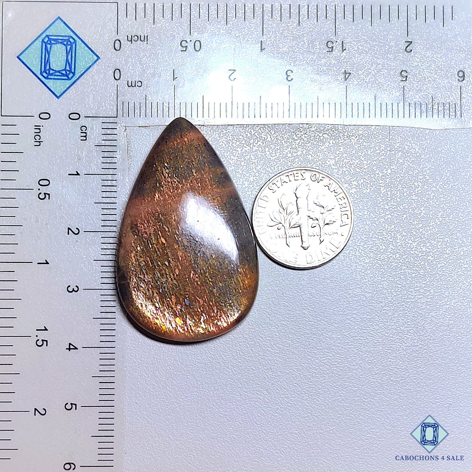 Black Tanzanian Rainbow Lattice Sunstone