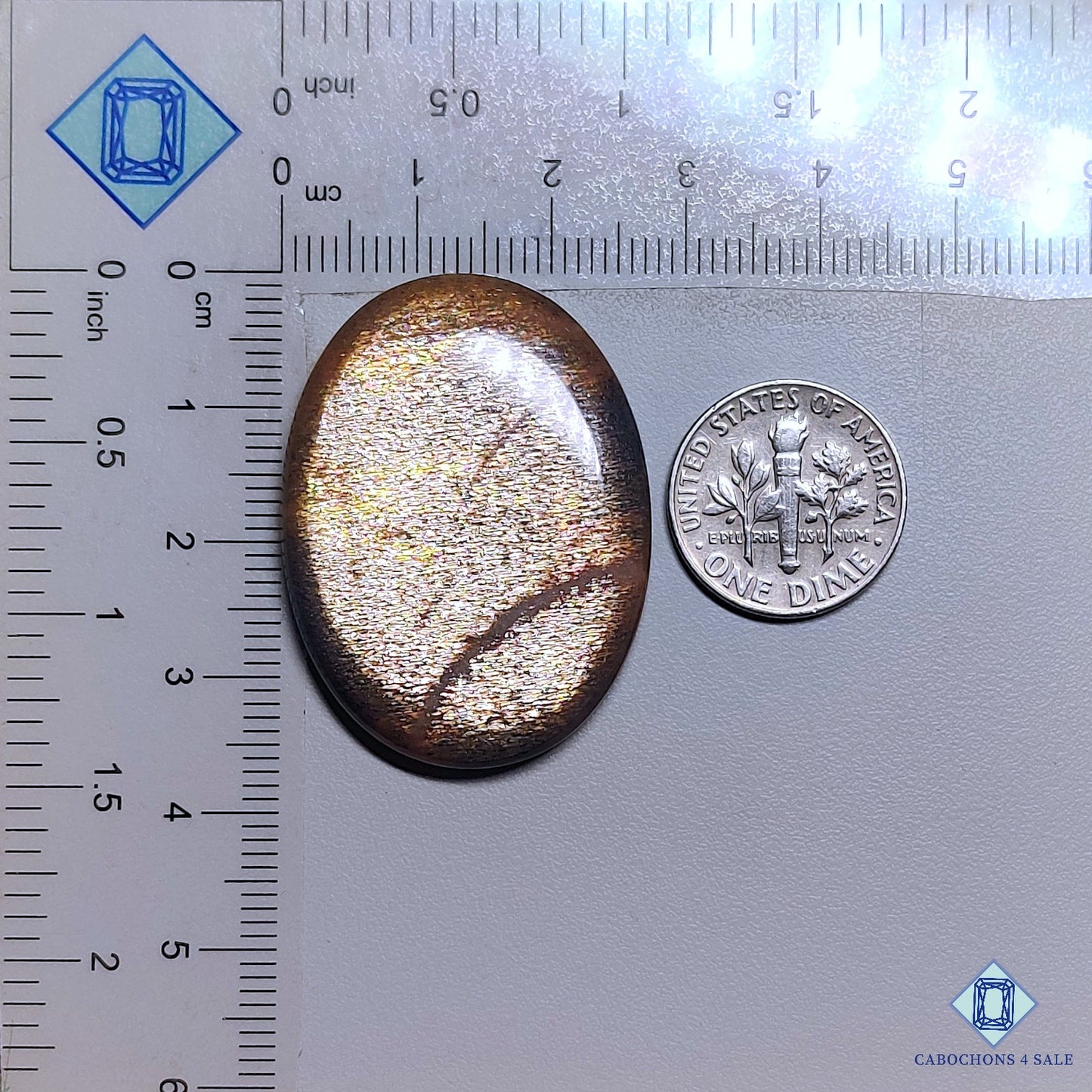 Black Tanzanian Rainbow Lattice Sunstone