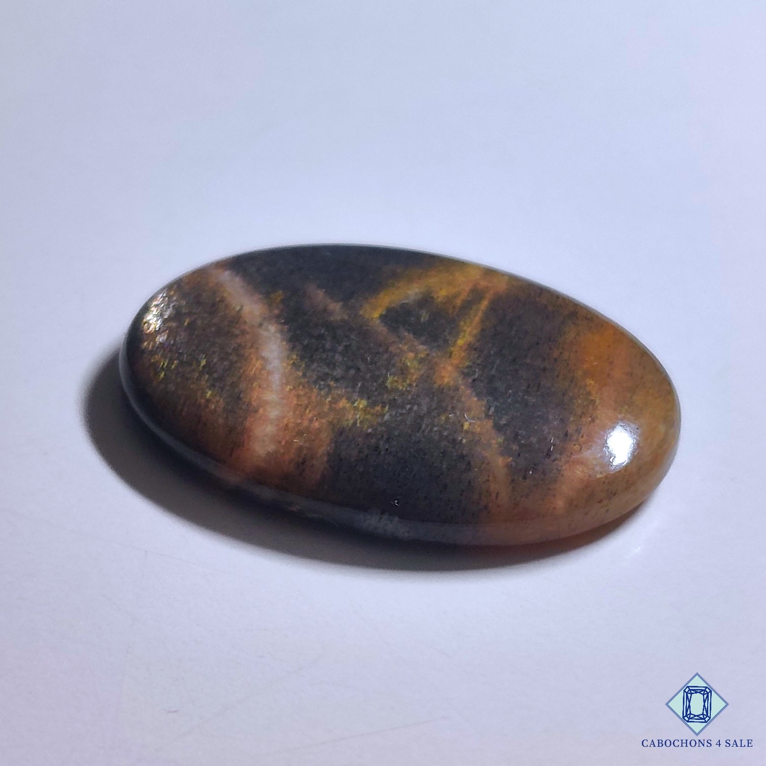 Black Tanzanian Rainbow Lattice Sunstone