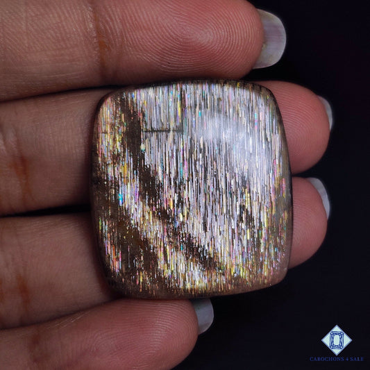 Black Tanzanian Rainbow Lattice Sunstone