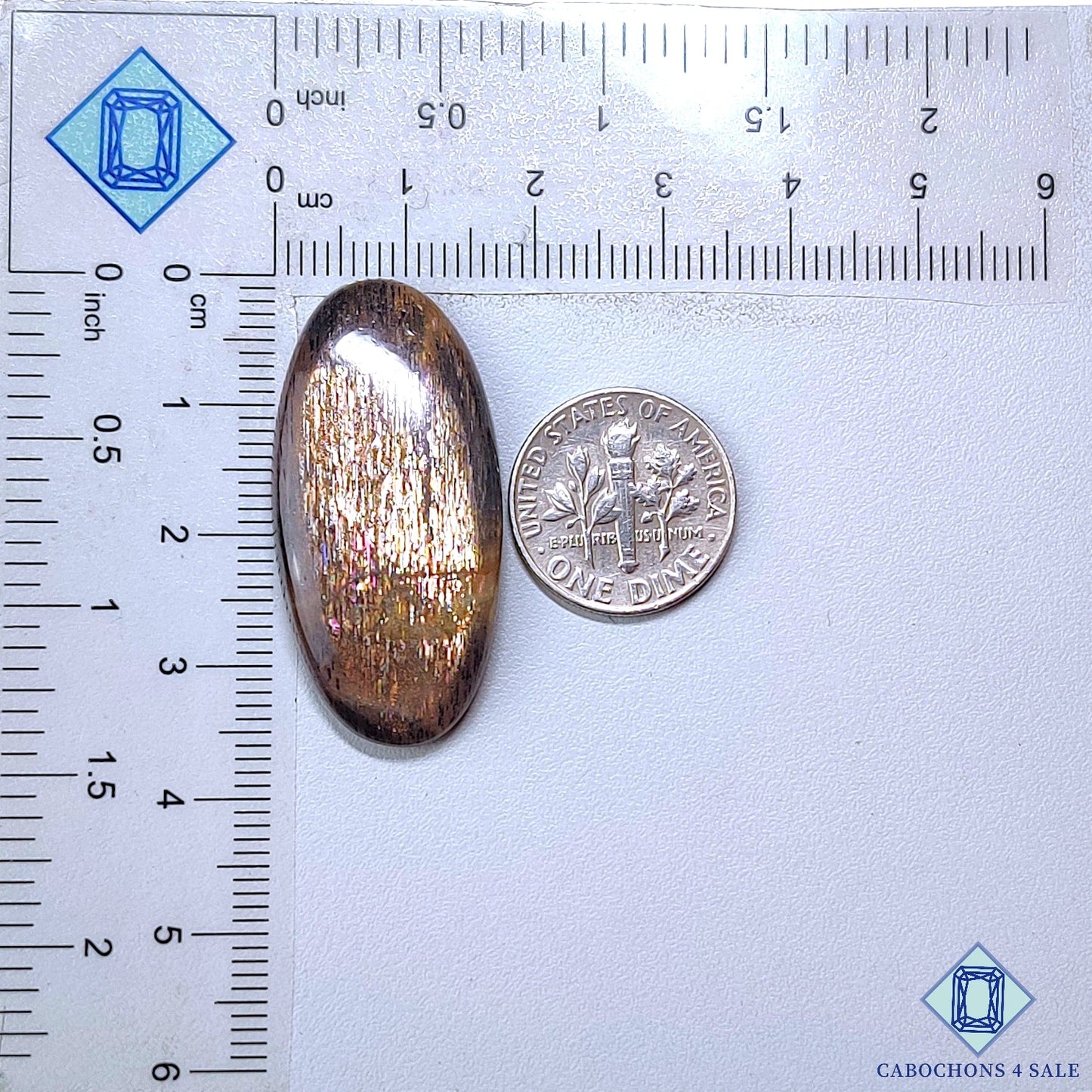 Black Tanzanian Rainbow Lattice Sunstone