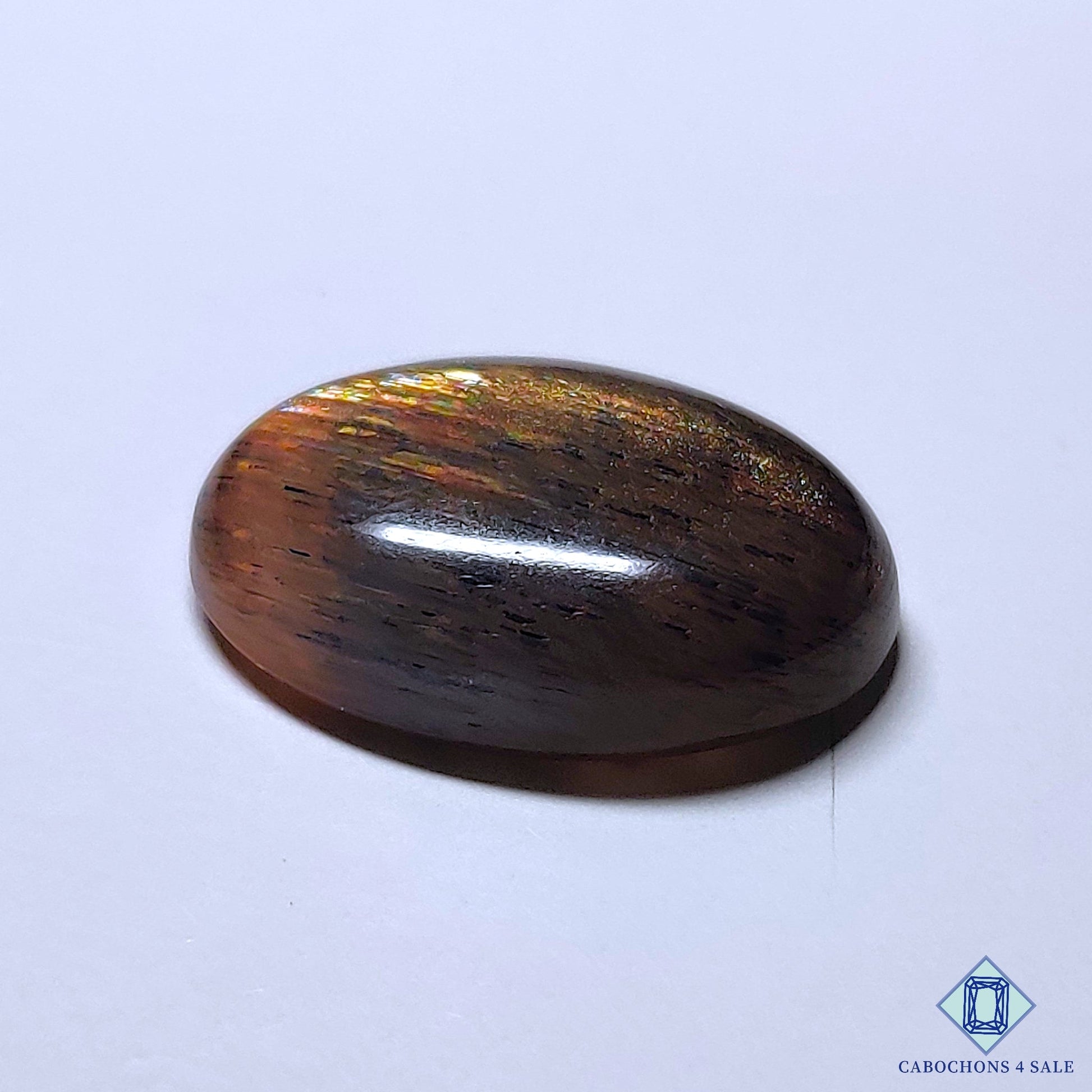 Black Tanzanian Rainbow Lattice Sunstone