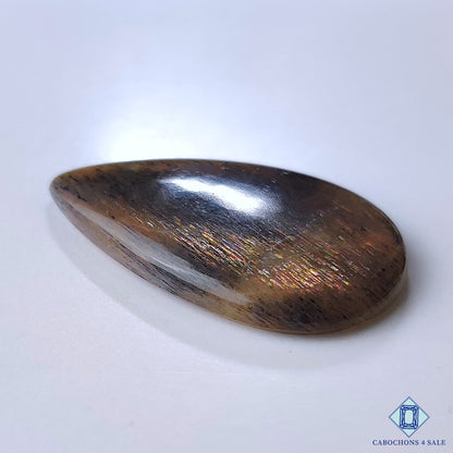 Black Tanzanian Rainbow Lattice Sunstone