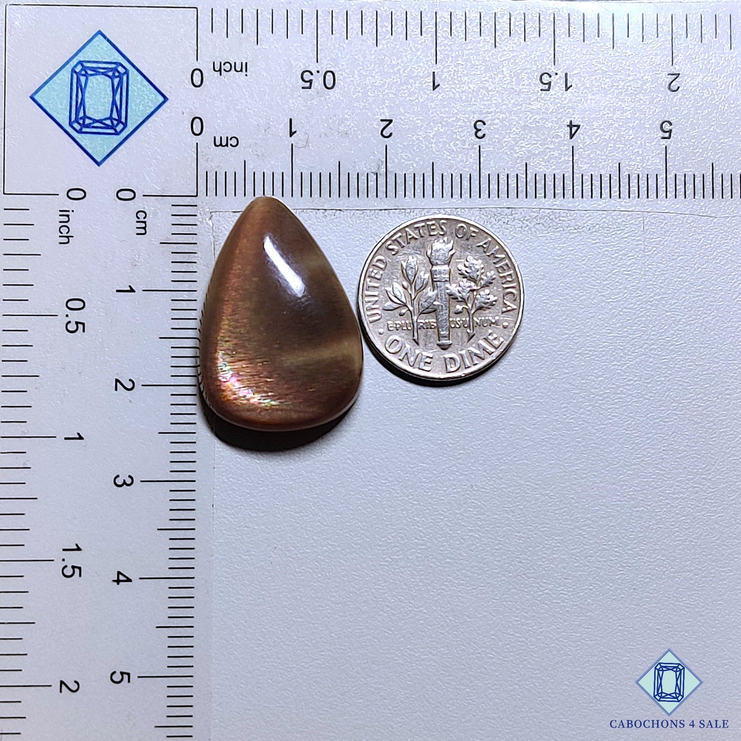 Black Tanzanian Rainbow Lattice Sunstone