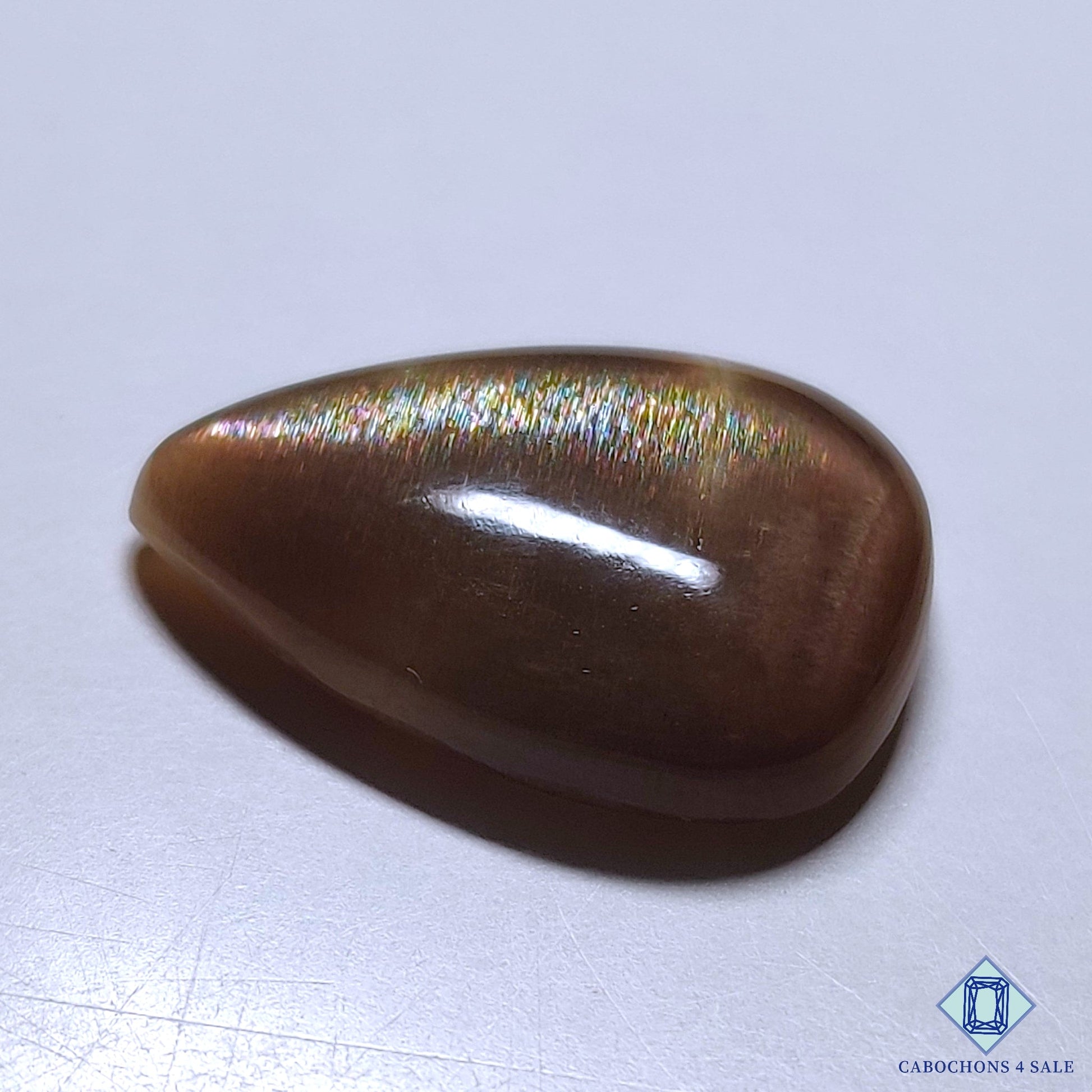 Black Tanzanian Rainbow Lattice Sunstone